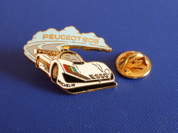 Pin's Arthus Bertrand - Peugeot 905 - Esso Michelin - Ciel Bleu Clair (AD8) - Arthus Bertrand
