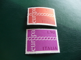 TIMBRES   ITALIE   EUROPA   1971   N  1072 / 1073   COTE  1,00  EUROS   NEUFS  LUXE** - 1971