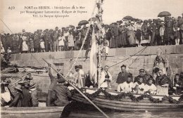 S832  -  Cpa 14 Port En Bessin -  Bénédiction De La Mer Par Monseigneur Lemonnier .... - Port-en-Bessin-Huppain