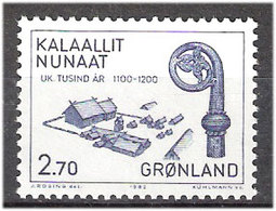 Greenland 1982 Episcopal See In Gardar And Crozier Of Bishop Joen Smyrill (reigned 1188-1209) Mi 139, MNH(**) - Lettres & Documents