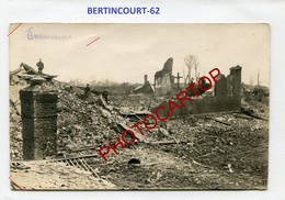 BERTINCOURT-CARTE PHOTO Allemande-Guerre 14-18-1WK-France-62-Militaria- - Bertincourt