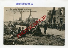 BERTINCOURT-Animation-Repos De La Troupe-CARTE PHOTO Allemande-Guerre 14-18-1WK-France-62-Militaria- - Bertincourt