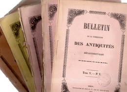 5 Bulletins De La Commission Des Antiquités Départementales PAS-DE-CALAIS.tome V.-n° 1-2-3-4-5.brochés.1879-79-81-82-83 - Picardie - Nord-Pas-de-Calais