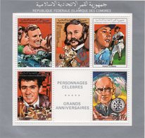 Comores 1988, Dunand, Baseball, Rotary, Gagarin, Kasparov, 5val In BF - Henry Dunant