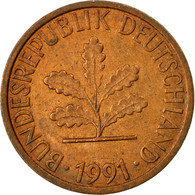 Monnaie, République Fédérale Allemande, Pfennig, 1991, Hambourg, TB, Copper - 1 Pfennig