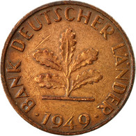 Monnaie, République Fédérale Allemande, Pfennig, 1949, Hambourg, TB+, Copper - 1 Pfennig