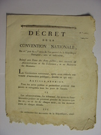 DECRET CONVENTION NATIONALE DE 1793 - VACANCES DES ADMINISTRATIONS TRIBUNAUX MILLESIME DES MONNAIES DATES ACTES PUBLICS - Decrees & Laws