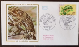 FRANCE. Reptiles, Reptile, Cameleon, Yvert 1692 FDC, Premier Jour - Otros & Sin Clasificación
