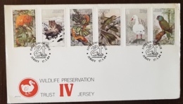 JERSEY Tamarin, Léopard Des Neige Oiseaux Péroquet Cygne Reptiles,  FDC, Premier Jour 1984 - Sonstige & Ohne Zuordnung