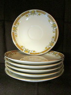 Lot 6 SOUCOUPES (SOUS TASSES) Service Café Thé Saucers Coffee Tea Céramique Porcelaine Porcelain (Limoges ?) - Limoges (FRA)