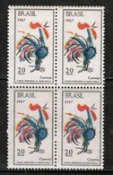 BRAZIL  Scott # 1061* VF MINT LH BLOCK Of 4 (Stamp Scan # 423) - Blocks & Sheetlets