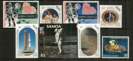 L'Homme Sur La Lune.  8 Timbres Neufs **  ILES SAMOA. Côte 20,00 Euro - Océanie