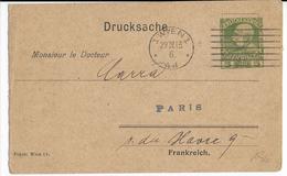 AUTRICHE - 1913 - CARTE MEDICALE PRIVEE De WIEN => PARIS - Covers & Documents