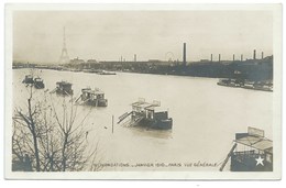 CPA INONDATIONS PARIS 1910 / PENICHES VUE GENERALES - Inondations