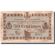 France, Châlon-sur-Saône, 50 Centimes, 1916, B+, Pirot:42-12 - Chambre De Commerce