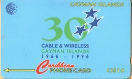 Cayman Island - CAY-94C, GPT, 94CCIC, 30 Years, Normal Zero, 10$, 35.000ex, 1996, Used - Cayman Islands