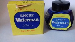 Flacon Encre Waterman Bleue Dans Sa Boîte - Calamai