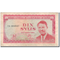 Billet, Guinea, 10 Sylis, 1960-03-01, KM:23a, TTB - Guinee