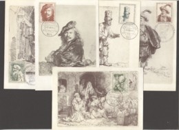 1956  Série Rembrandt  5  Cartes Maximum - Cartes-Maximum (CM)
