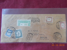 Lettre D Egypte De 1953 Du Caire A Destination De Paris (timbres Taxes Et Postes Aeriennes) En Recommande - Lettres & Documents