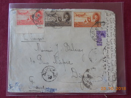 Lettre D Egypte De 1950. Du Caire A Destination De Dijon.avec Bande De Censure. - Covers & Documents