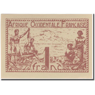 Billet, French West Africa, 1 Franc, KM:34b, NEUF - West-Afrikaanse Staten