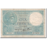 France, 10 Francs, 10 F 1916-1942 ''Minerve'', 1939-10-05, TB, Fayette:7.10 - 10 F 1916-1942 ''Minerve''