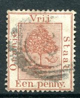 Orange Free State - South Africa - 1868-94 - 1d Red-brown Used (SG 2) - Oranje-Freistaat (1868-1909)