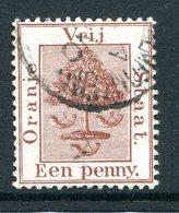 Orange Free State - South Africa - 1868-94 - 1d Deep Brown Used (SG 3) - Oranje-Freistaat (1868-1909)