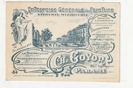 PARAME - ENTREPRISE GENERALE DE PEINTURE / VITRERIE / MIROITERIE - CH. GOYON - BOULEVARD ROCHEBONNE - 35 - Werbepostkarten