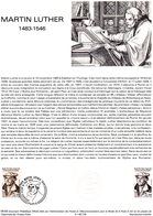 E2110 - Timbre 1er Jour - MARTIN LUTHER (1483-1546) - Document Philatélique Officiel - Theologians