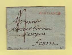 Plaisance - Marque Provisoire Sans Numero 111 - 1810 - Departement Conquis Du Tanaro - 1792-1815 : Departamentos Conquistados