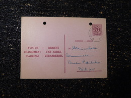 Entier Postal Changement D'adresse Vers Auderghem  (Y5) - Adreswijziging