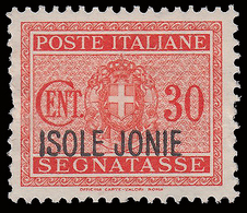 ITALIA - ISOLE JONIE (Emissioni Generali) - SEGNATASSE - 30 C. Arancio - 1941 - Ionische Eilanden