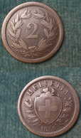 M_p> Svizzera 2 Rappen 1850 A Rame - 2 Centimes / Rappen