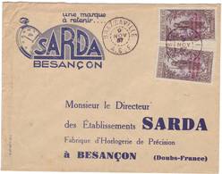 AEF LETTRE DE BRAZZAVILLE 1937 - Lettres & Documents