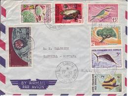 COTE SOMALIS LETTRE DE DJIBOUTI POUR USA 1963 - Covers & Documents