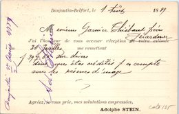 90 Danjoutin - BELFORT - Adolphe Stein   (oblitération , Entiers Postaux) - Danjoutin