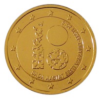 ESTONIE 2018 - 100 ANS DE LA REPUBLIQUE - 2 EUROS COMMEMORATIVE PLAQUÉE OR - Estonie