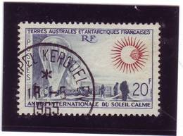 TAAF N° 21 SOLEIL CALME OBL KERGUELEN 1965 - Usados