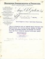 Facture Lettre 1909 / LUXEMBOURG / Luxembourg-Gare / GRETEN / Machines, Instruments Et Produits  / Agriculture Industrie - Luxemburg