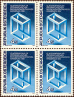 Congress Of Mathematicians - Austria 1981 Michel # 1680 - Bloc Of 4 ** MNH - Impossible Cube Construction By M.C. Escher - Ohne Zuordnung