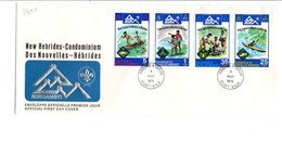 NOUVELLES HEBRIDES FDC 1975 SCOUTISME - PRIX FIXE - FDC