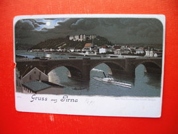 Lithography.Gruss Aus Pirna.Ship Steamer/dampfer Pirna - Pirna