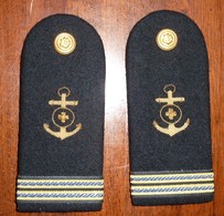 Spalline Capo Di 2^ Classe Infermiere - Sanitario - Marina Militare - Usate - Italian Navy Shoulder Boards - CPO Medical - Marinera