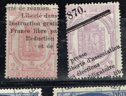 B11-N°9 + 7  Sans Défaut  Cote 140 Euros - Zeitungsmarken (Streifbänder)