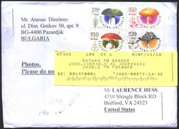 Mailed Cover (letter) With Stamps  Mushrooms 2014  From Bulgaria - Briefe U. Dokumente