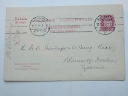 1911 , Karte Aus  Stavanger  Nach Dresden Mit Maschinenstempel - Lettres & Documents