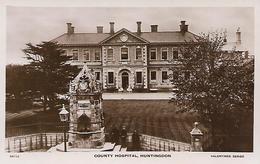 Old Real Photo Postcard, County Hospital, Huntingdon. Building, Landscape. - Other & Unclassified