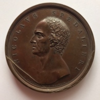 Médaille Bronze. Nicolas Spedalieri. Prêtre Théologien Et Philisophe. Mercandetti 1809. Diam. 67 Mm - 147 Gr - Profesionales / De Sociedad